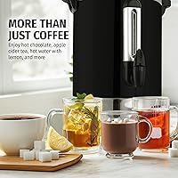 Vista 5 de Zulay - Cafetera comercial – Percolador de café de 100 tazas con acero inoxidable de doble pared y tapa de bloqueo giratorio, urna de café