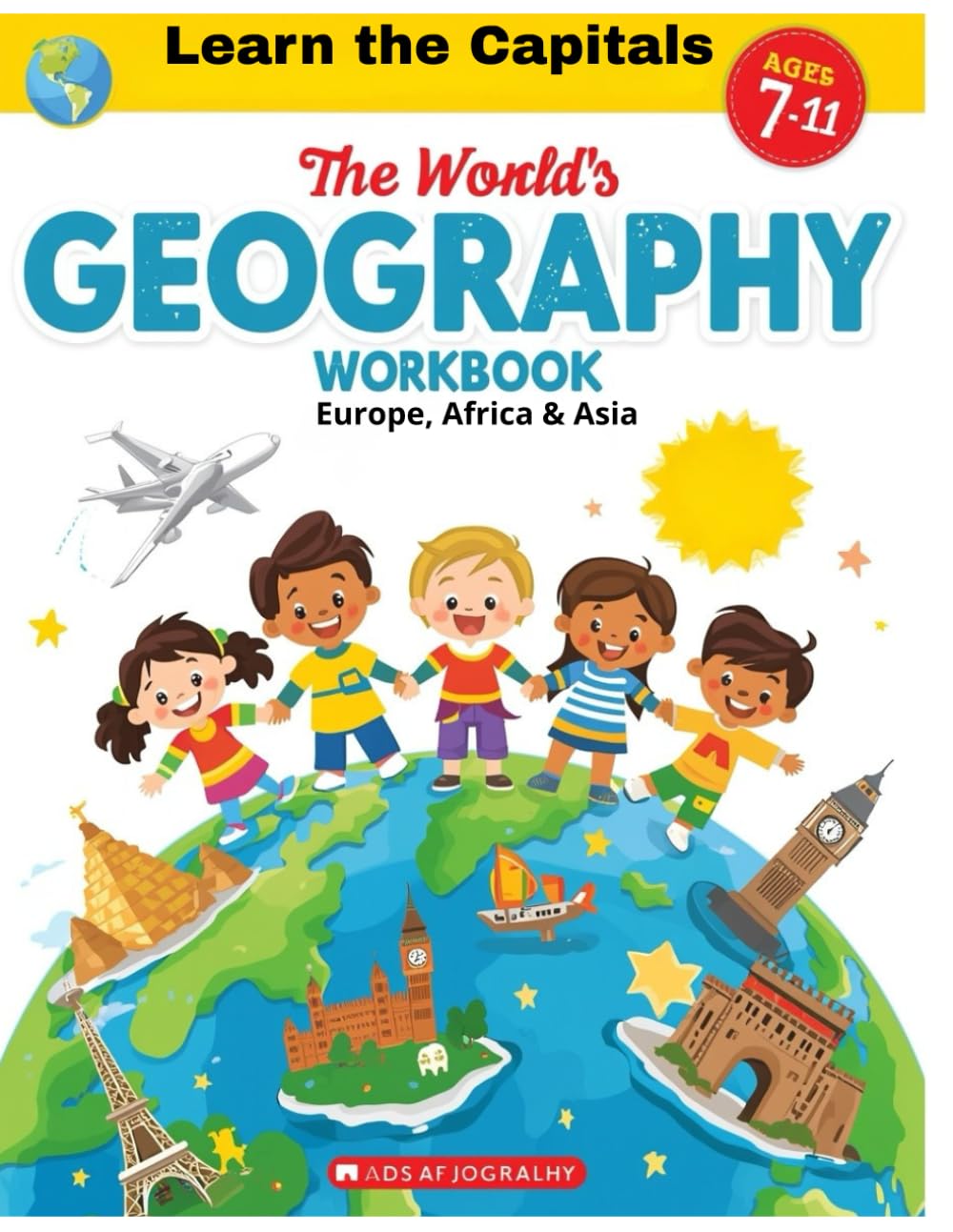 Learn the Capitals Europe, Africa & Asia: A Fun Geography Workbook for Kids Ages 7–11