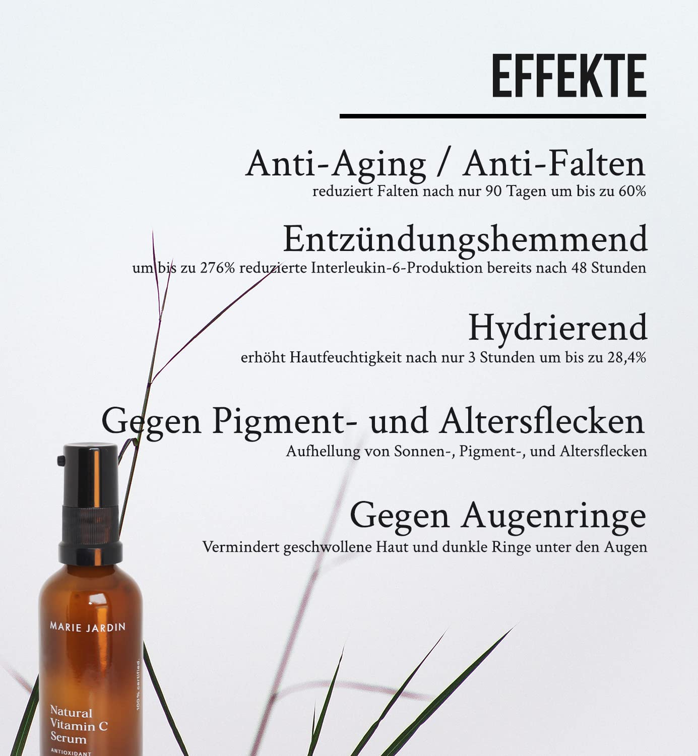 Marie Jardin serum z witaminą C 50 ml na bazie aloesu – serum przeciw starzeniu się, naturalna witamina C i przeciwutleniacze na szyję, twarz i dekolt (2)