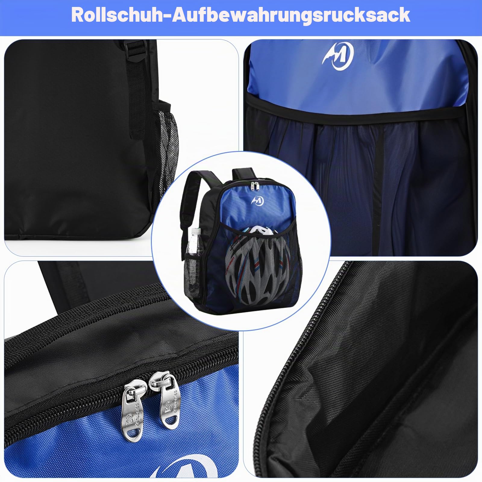 Fadcaer Atmungsaktive Transporttasche für Kinder, Rollschuhe, Rollschuh, Tasche für Inline-Skates, Eiskunstlauf, Unisex, Kinder und Erwachsene