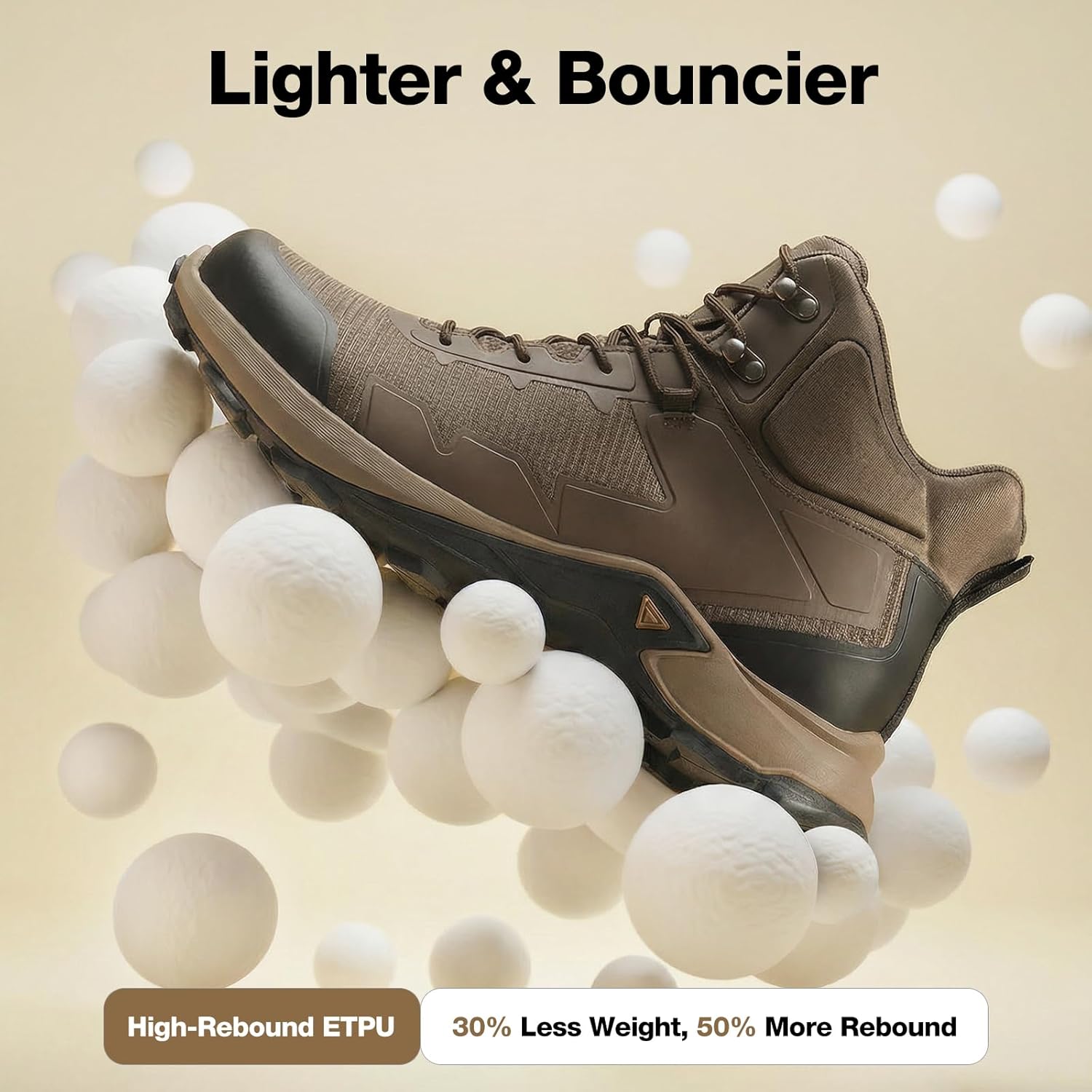 NINGO Men's Hiking Boots, Waterproof All-Terrain Hiking Shoes, Breathable Lightweight Outdoor Ankle Boots for Trekking, Backpacking, Walking, Mountaineering - Image 4