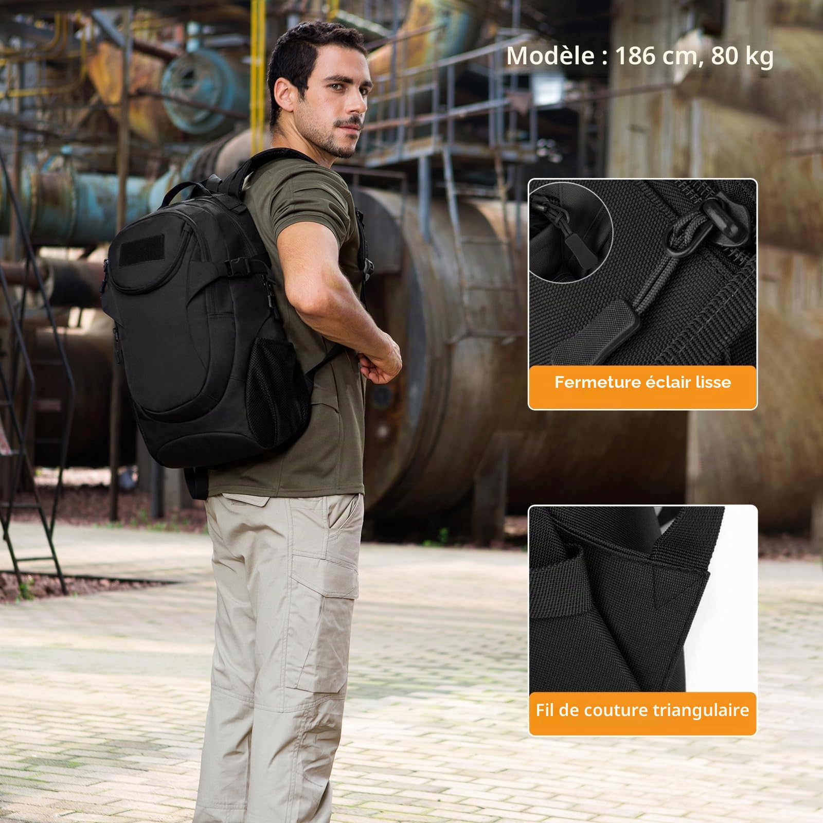 HUNTVP 25L Sac à Dos Militaire Tactique Multifonctionnelle Adulte Sacs à Dos Trekking Randonnée en Plein air Camping Chasse Voyage Excursion
