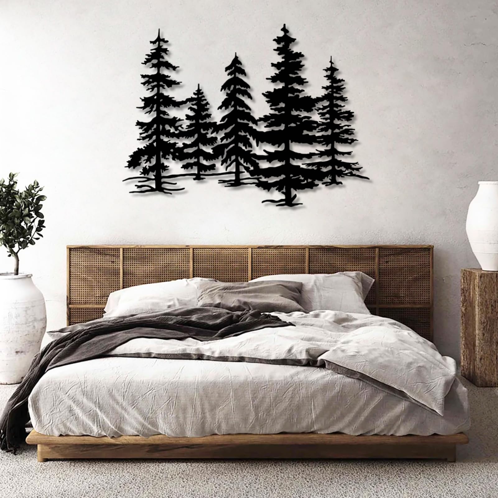 Metal Pine Tree Wall Art Metal Wall Art Pine Tree Decor - Black Forest ...