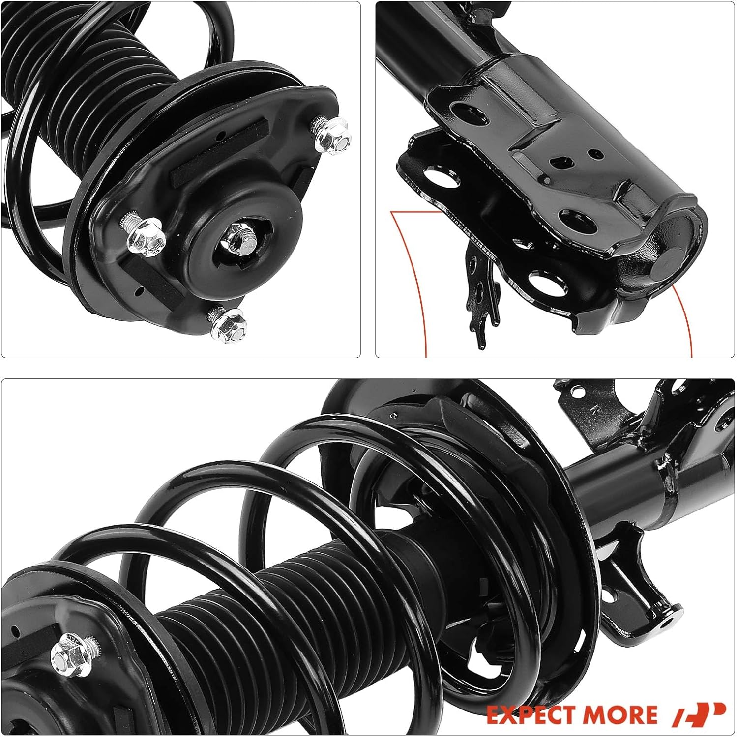 A-Premium Front Complete Struts Compatible with Toyota Camry 2018-2023, Avalon 2020-2022 - 2x Replacement Suspension Shock Absorber with Coil Spring Assembly