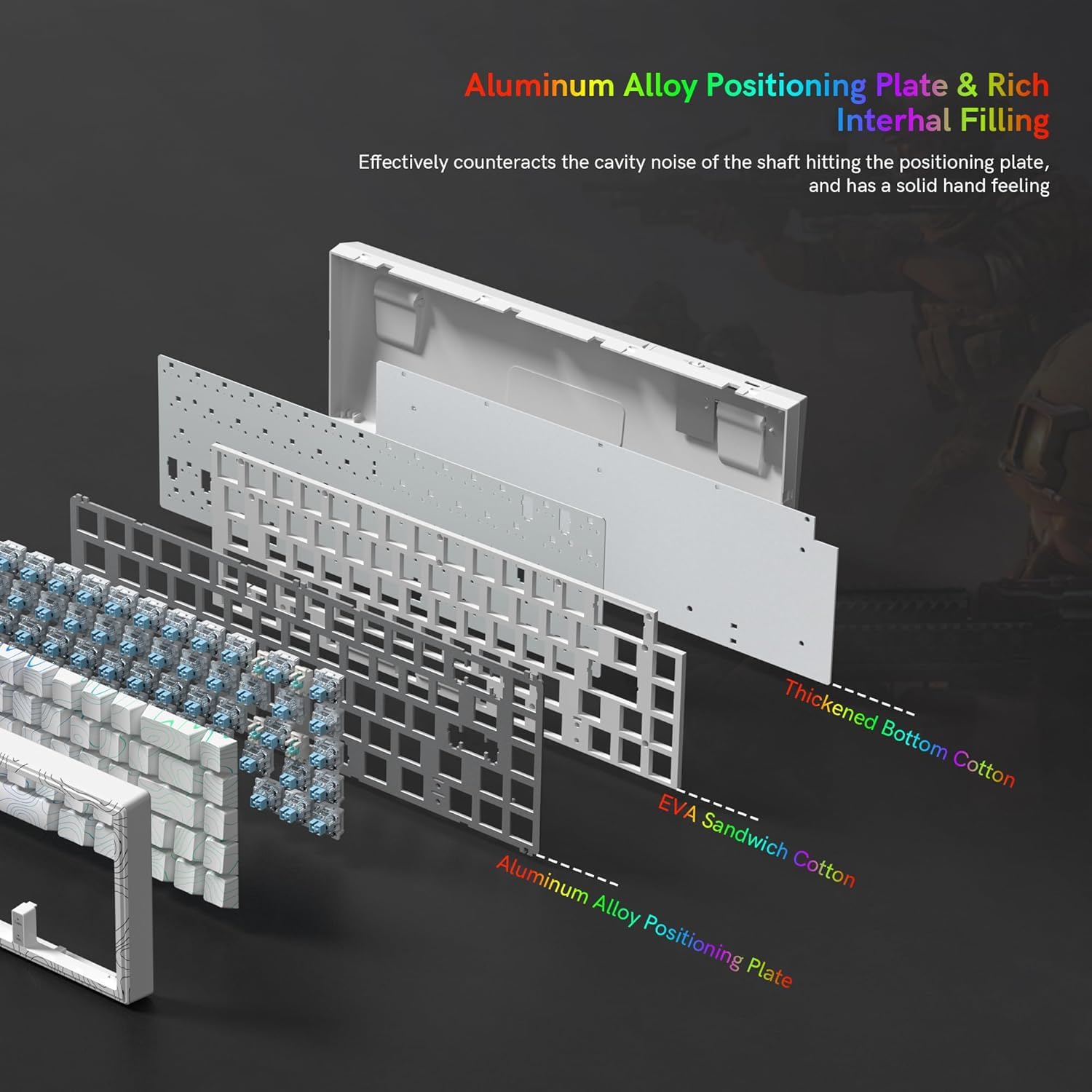 Tastiera M68 HE V2 60% Rapid Trigger, effetto hall, tastiera topografica da gioco, tastiera cablata RGB personalizzata con interruttore magnetico, tappi per tasti PBT per Mac/Win (bianco)
