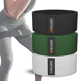 BULMARC Fabric Resistance Band Anti-Slip Hip Exercise Workout Band for Men Women With Fitness Guide - Toning Booty, Glute Price In India