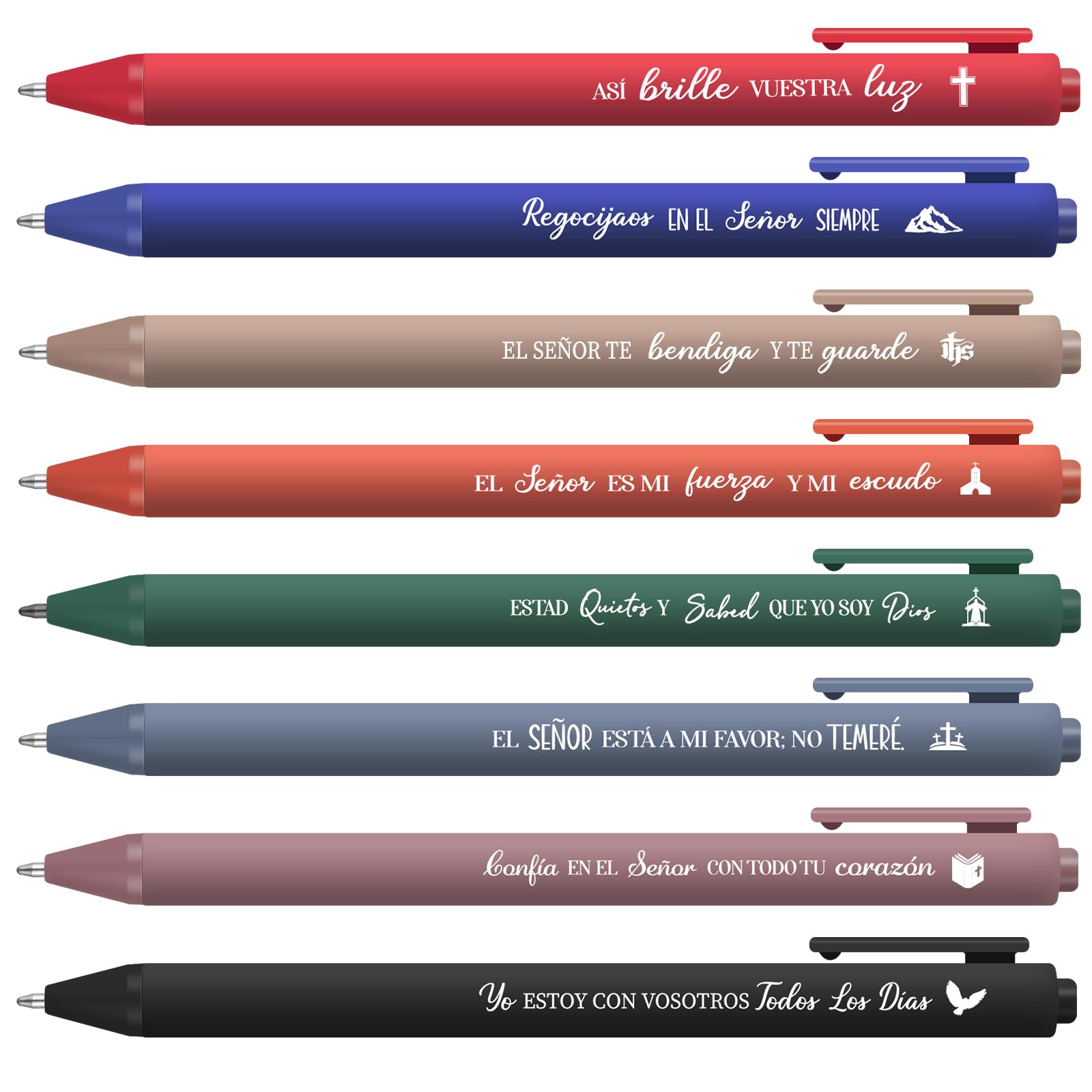 Sayglossy 80 bolígrafos cristianos de la Biblia, bolígrafos cristianos con citas inspiradoras, herramienta de escritura pequeña, retráctil, tinta negra, regalos religiosos para mujeres y hombres