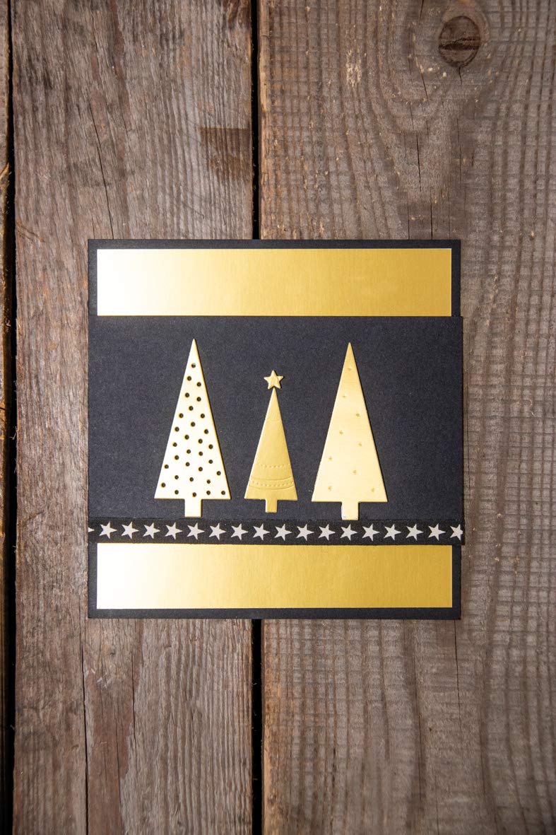 Rayher Set 3 Fustelle Ghirlande, Bandierine E Fiocco - Acciaio 100% - Per Scrapbooking E Biglietti Fai Da Te