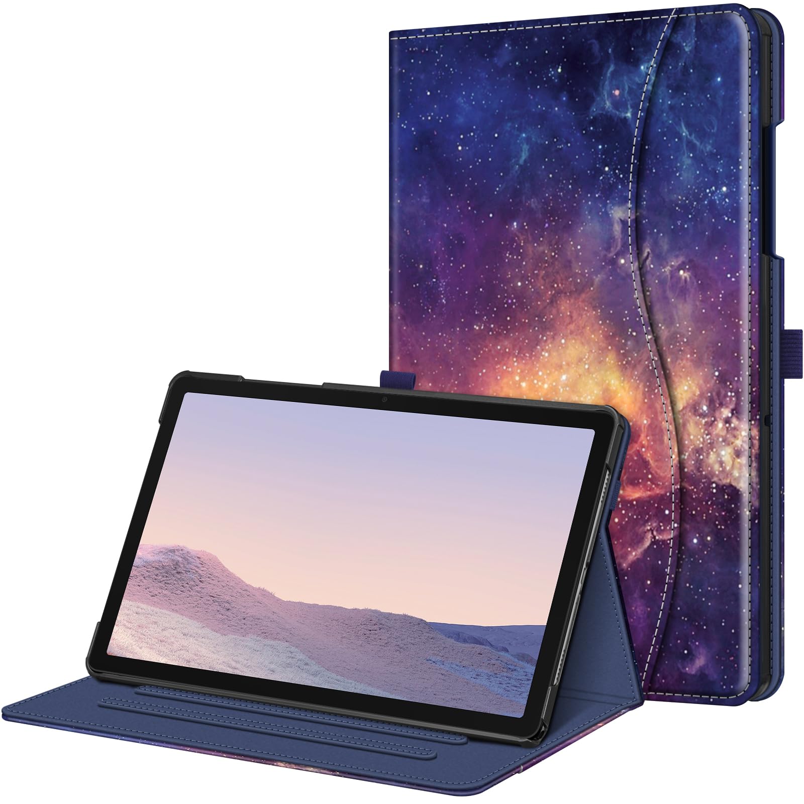 Fintie Hülle für Samsung Galaxy Tab A11+ Plus 11" 2025 / Tab A9+ Plus 11 Zoll 2023 Tablet, Multi-Winkel Folio Schutzhülle Dokumentenfach, Die Galaxie