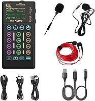 Vista 1 de Juego de tarjetas de sonido portátil para podacsting, transmisión, vivir, cantar, grabar, jugar con familiares, amigos, regalo