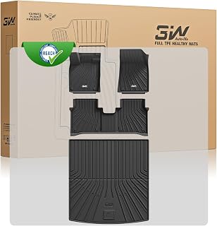 3W Floor Mats & Boot Mat for Volkswagen ID.7 2024-2026, Year Weather Durable Dog Friendly TPE Floor Mat Kit, Easy Clean Waterproof Anti-slip Foot Mats | TPE Thorex™ Allväder, 3D Skräddarsydd Passform, Hundvänligt Volkswagen Biltillbehör, Vattentät & Reptålig, Antislip