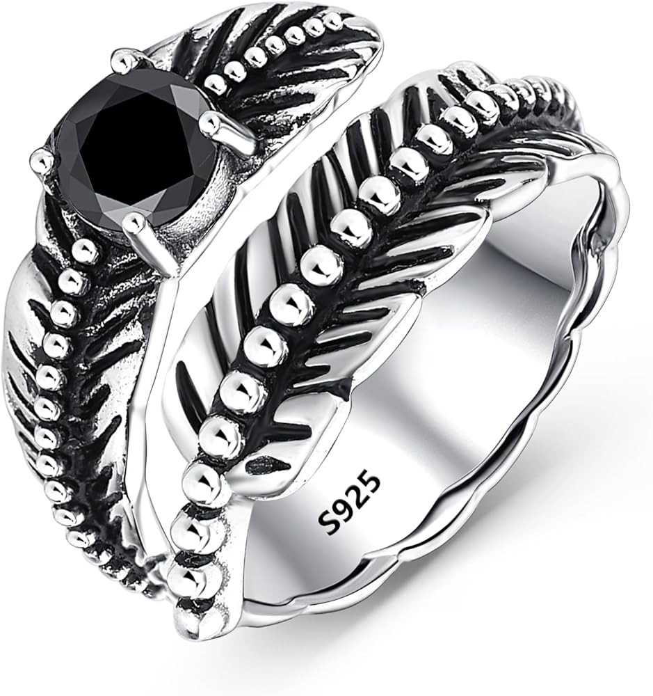 Amazon.com: AVECON 925 Sterling Silver Ring Black Onyx Rings Amazon.com: AVECON 925 Sterling Silver Ring Black Onyx Rings