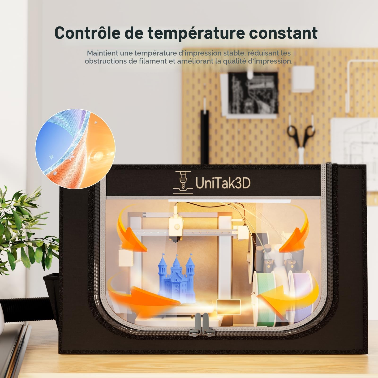 A1 Boîtier avec Ventilation Compatible with Bambulab A1/A1 Combo avec