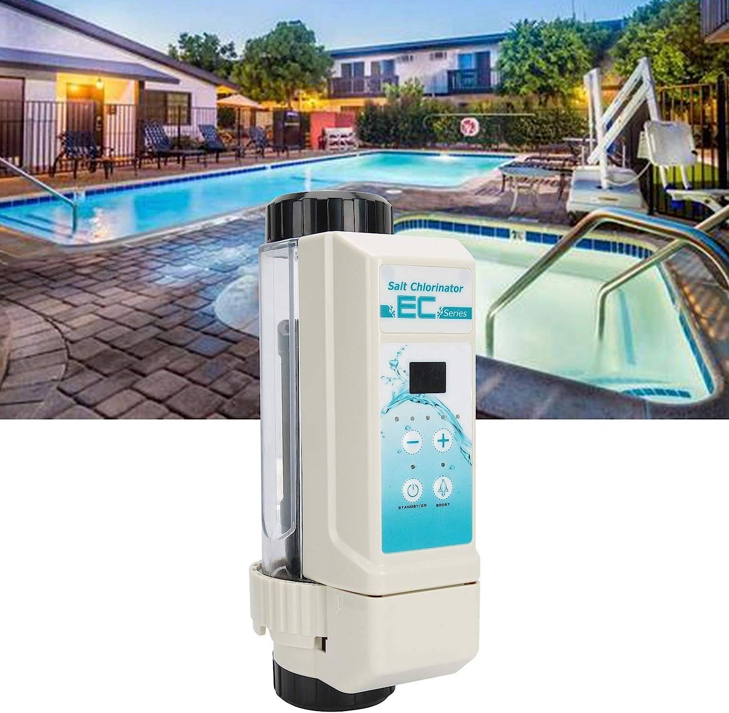 TAHALI Cellule de chlorinateur d'eau salée, système de chlorinateur de sel, générateur de Chlore, électrolyseur Chlorinateur de sel de Piscine, électrolyseur de Chlore,EC12
