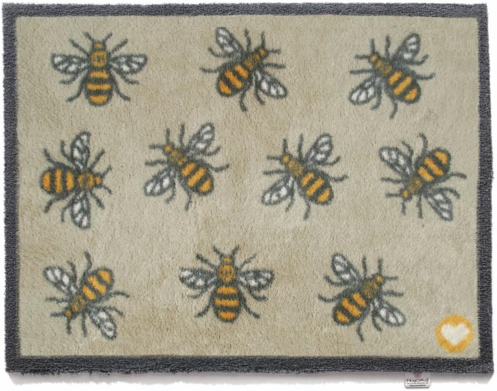 HUG RUG 65cm x 85cm BEE 1 THE Machine Washable, Dirt Trapper Door Mat