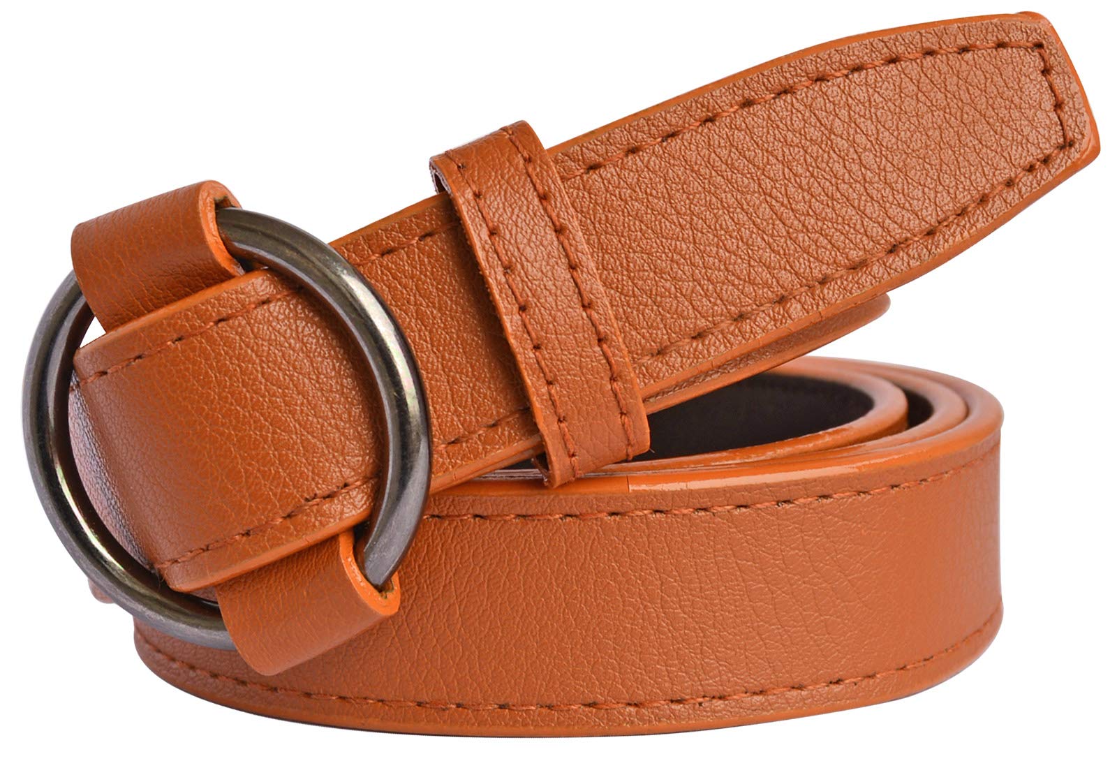 sunshopping Women's Synthetic & Faux Leather Belt (WERYJ_Tan)-picture-40