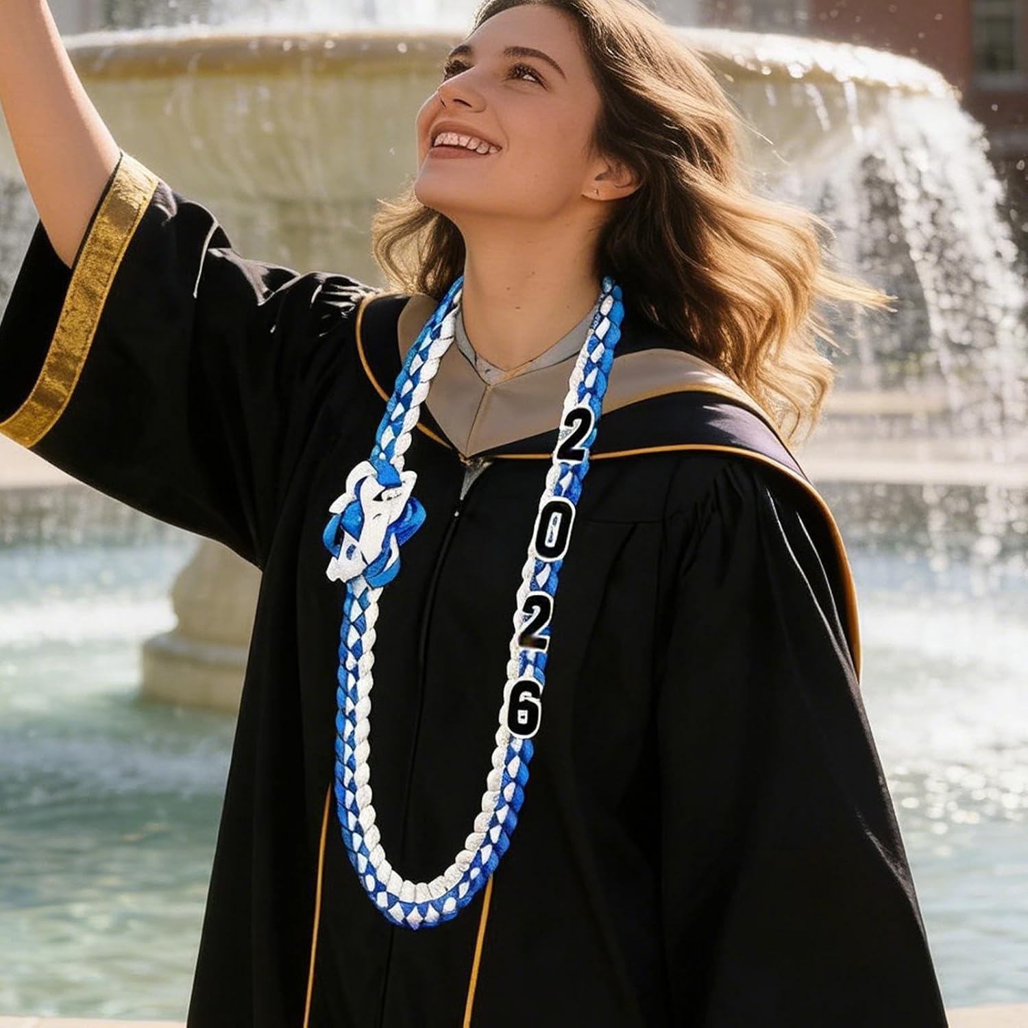 Graduation Leis 2026 | Fashionable Graduation Accessory,Class of 2026 Ribbon Necklace | for Son Daughter Nephew Niece