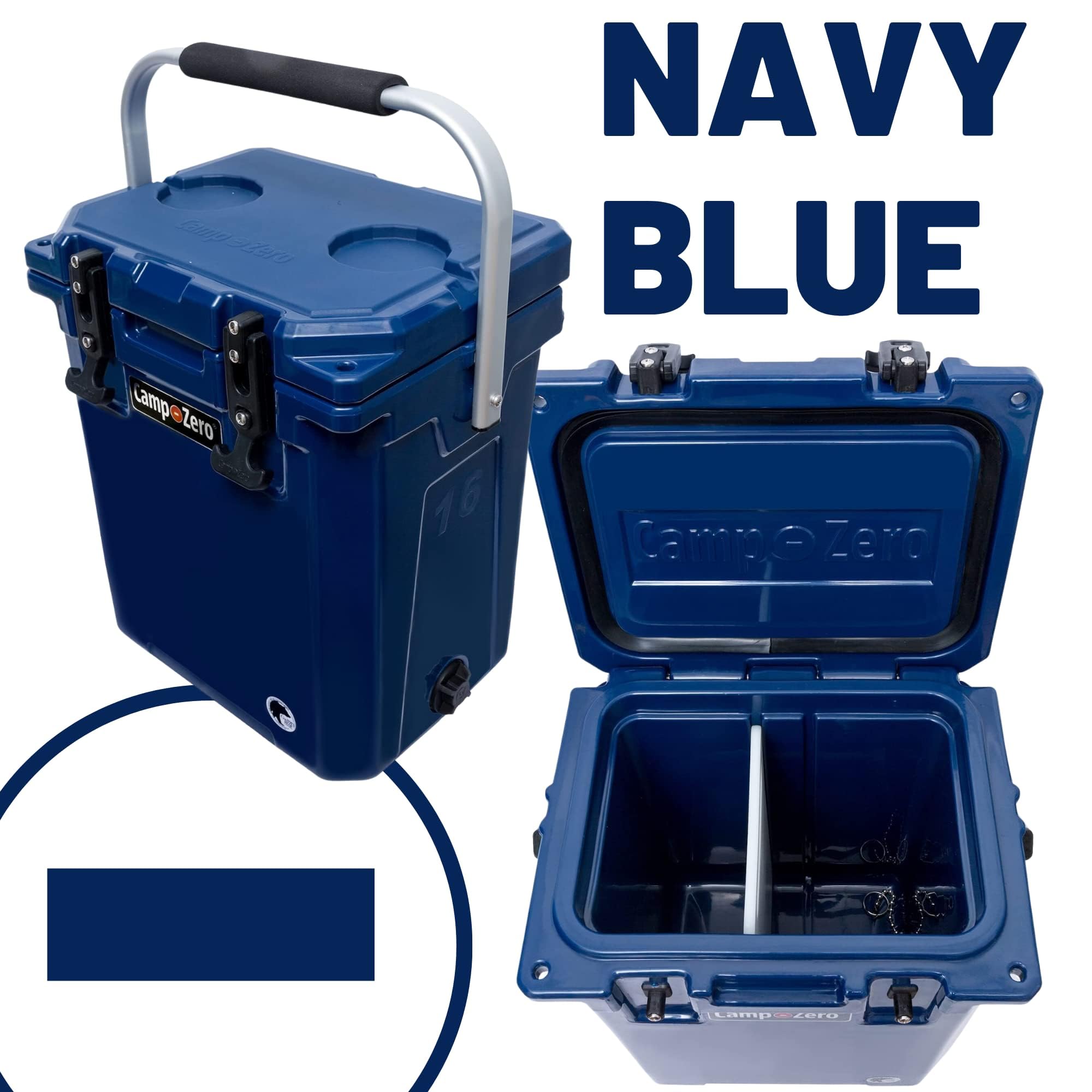 CAMP-ZERO 16L Tall Cooler/Ice Chest with 2 Molded-in Cup Holders