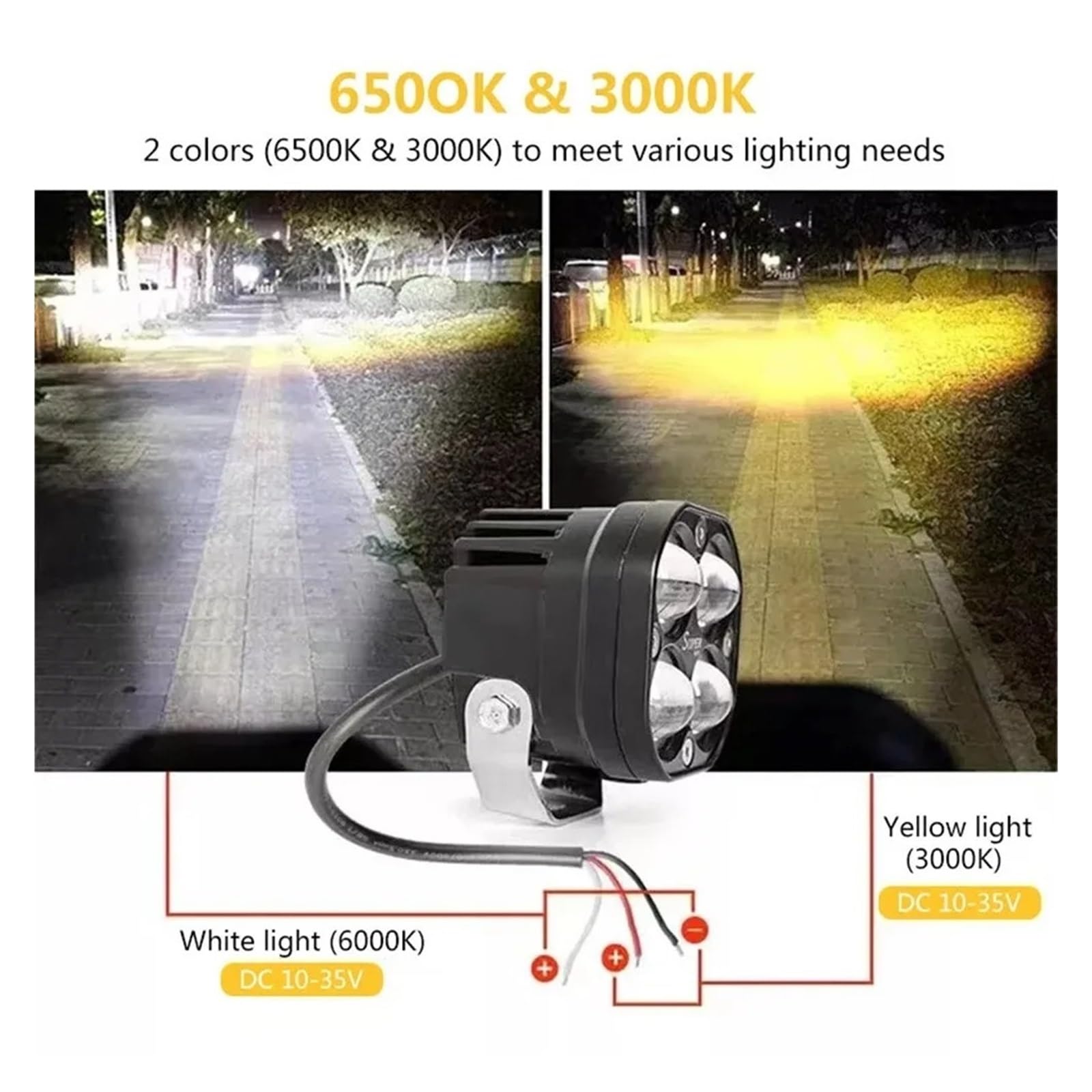 Focos Led Trabajo Coche Camión 4x4 3 Pulgadas 12V 24V Luces Tipo Pod Faros Delanteros Motocicletas Barra Reflectora Antiniebla Faros De Motocicleta(2pc white)