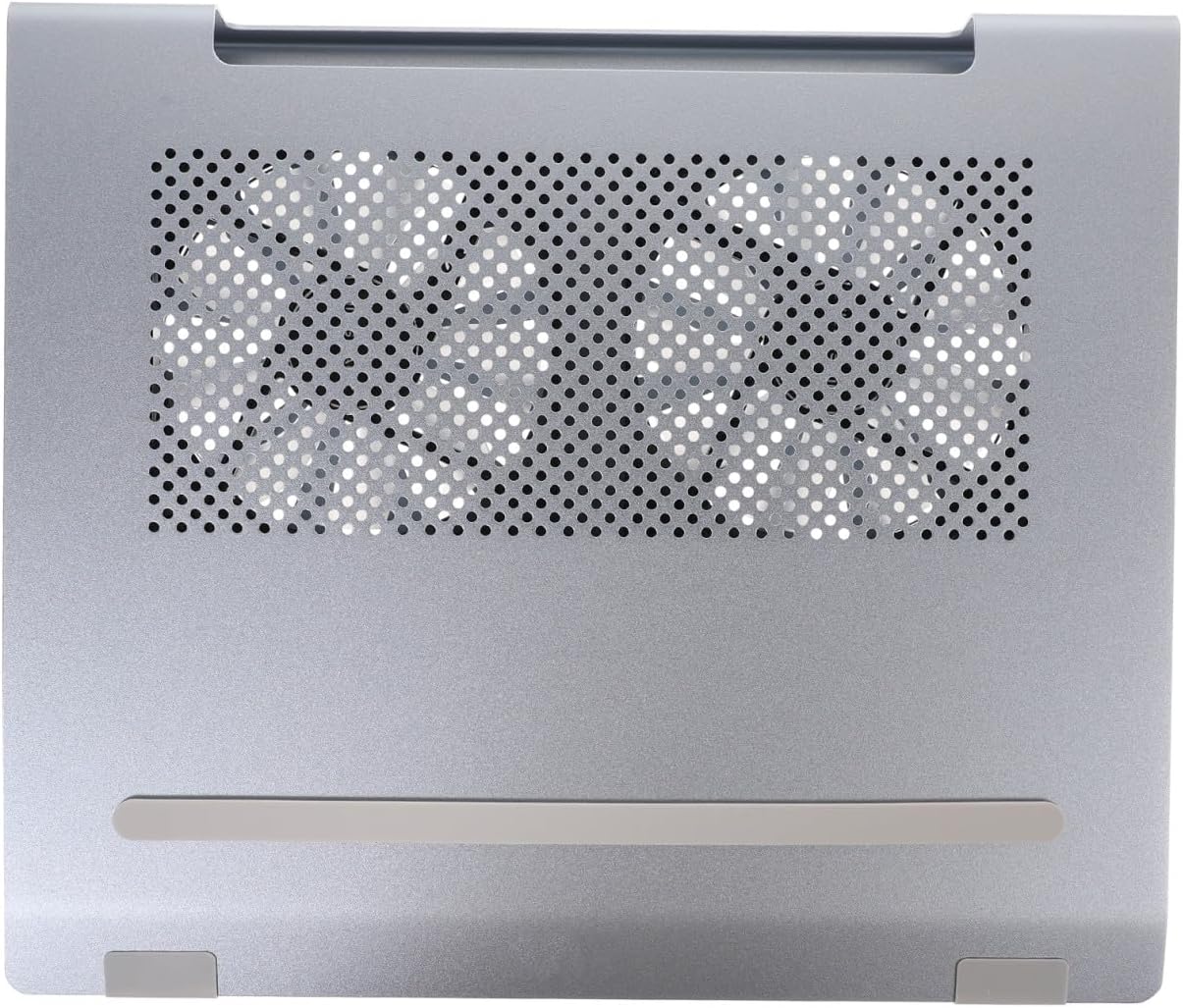 Angoily Aluminum Alloy Laptop Cooler Stand with USB LED Fan, Gaming Notebook Cooling Pad Riser for Portable Ventilated Support, Gray