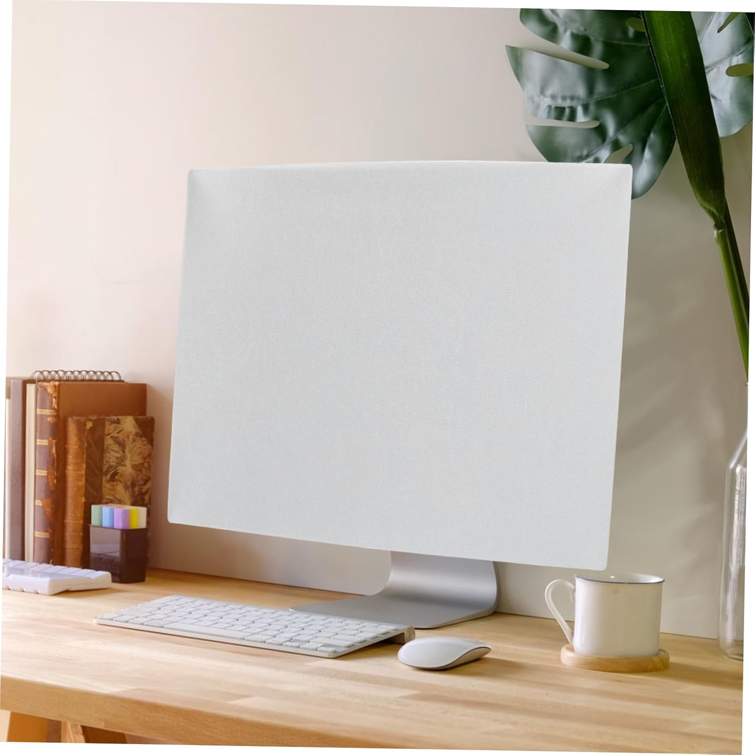 SOLUSTRE Computer Monitor Cover Elastic Sleeve Protector for Desktops Dust Guard -Static Design