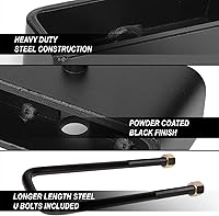 Vista 2 de J2 Engineering Kit de bloque de elevación de nivelación trasera de 2 pulgadas con pernos en U compatible con Tacoma 95-22, J2-LK-TY-R-001-BK