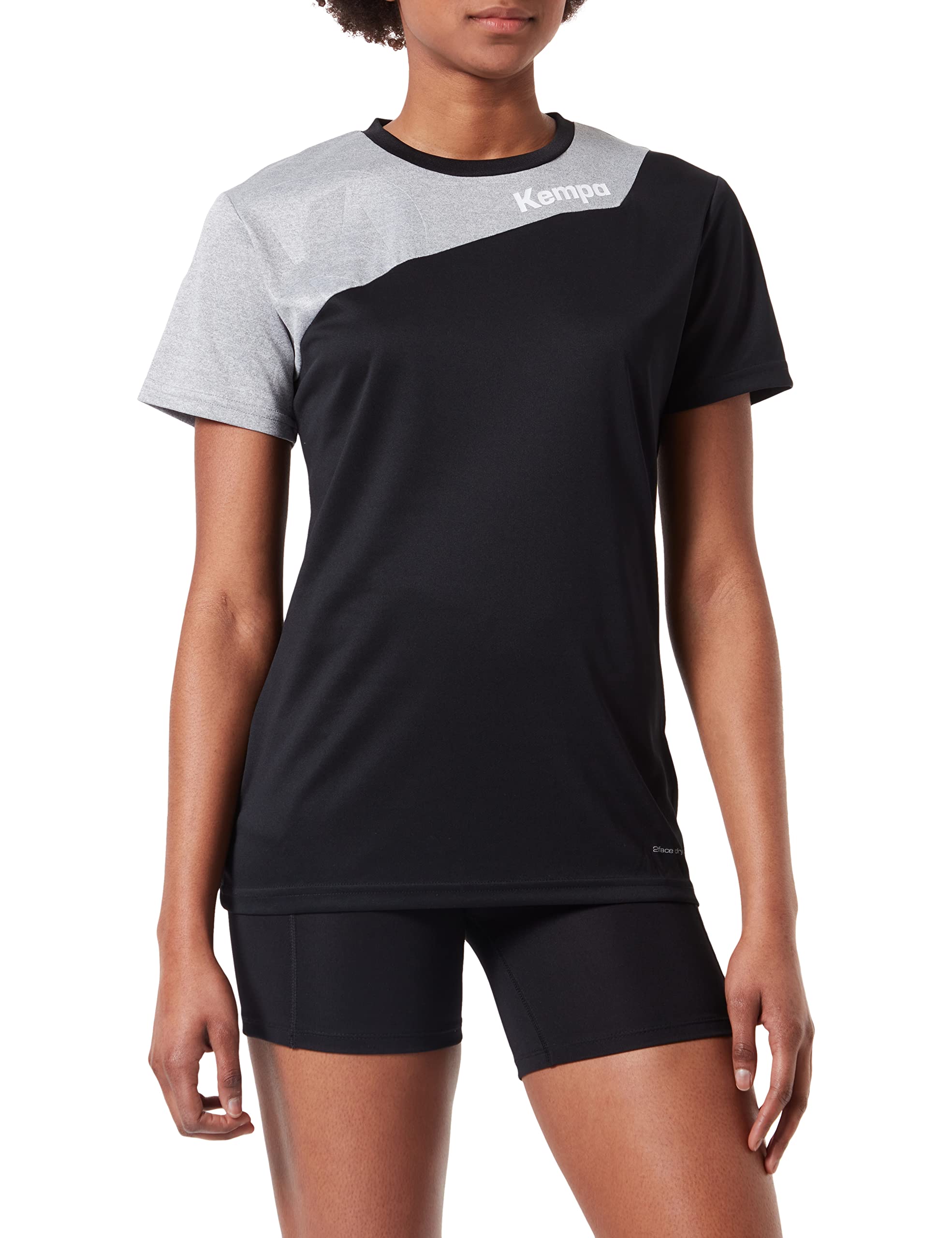 Kempa Damen Core 2.0 Trikot, schwarz/Dark grau Melange, XS