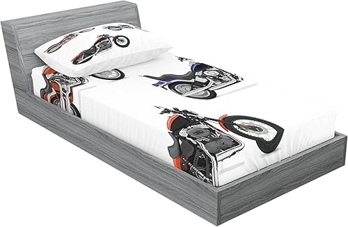 Miniatura 147 de Ambesonne - Juego de sábanas bajeras y fundas de almohada, diseño clásico botánico, plantas de jardín vintage, juego de 3 piezas con estampado