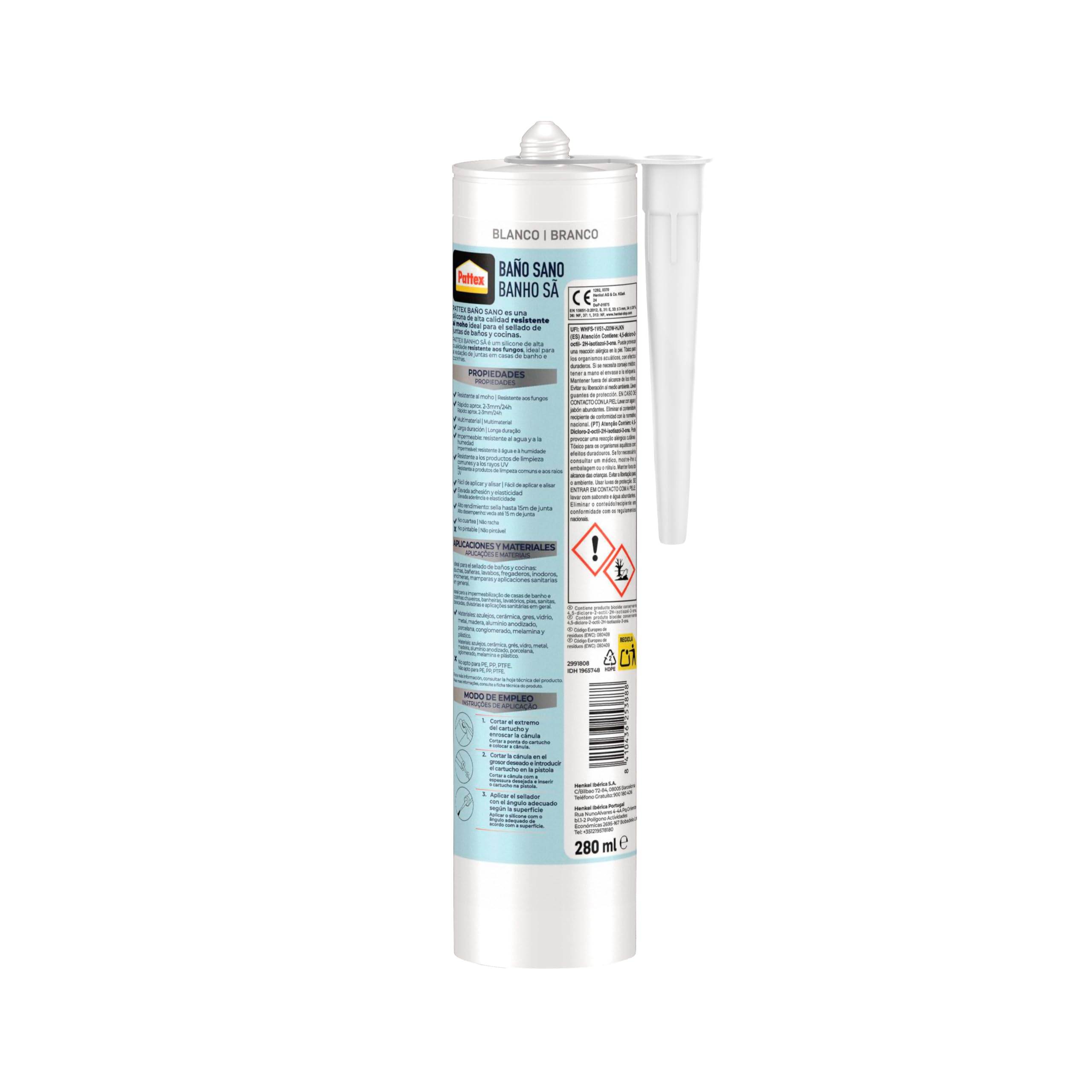 Pattex Baños y Cocinas Blanca 280ml — view 2