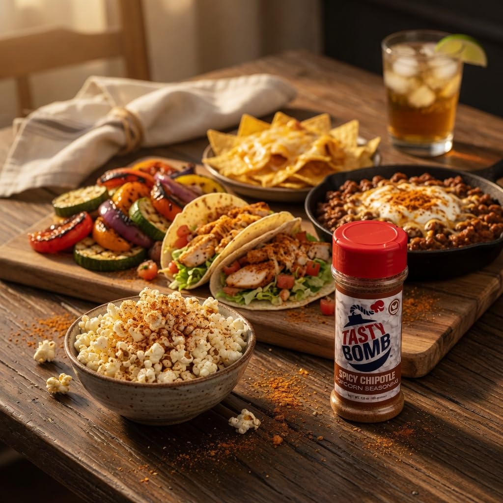 Amazon.com : Tasty Bomb Popcorn Seasoning Set - Zesty Popcorn