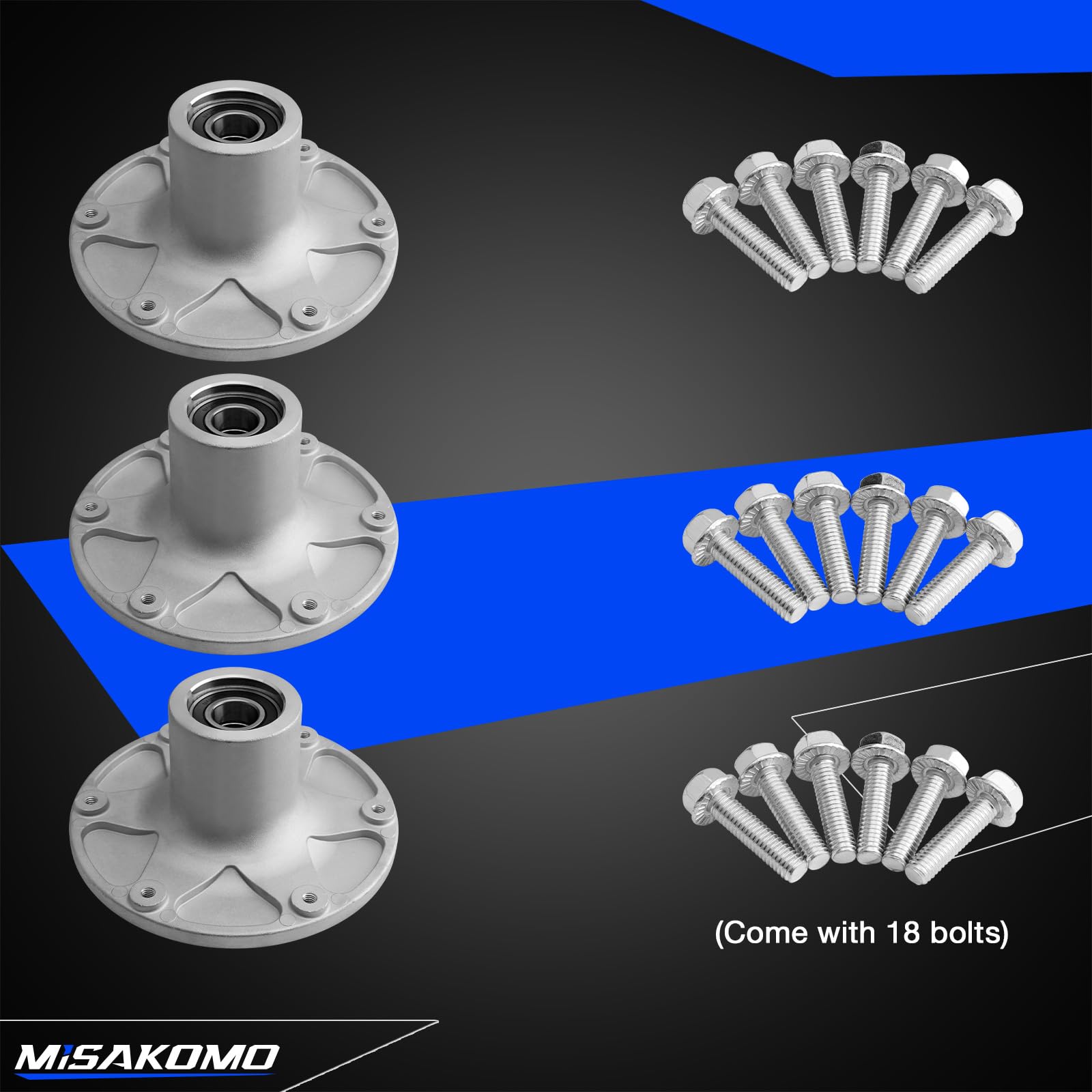 Amazon.com : Misakomo 3 pcs Lawn Mower Deck Blade Spindle Assembly