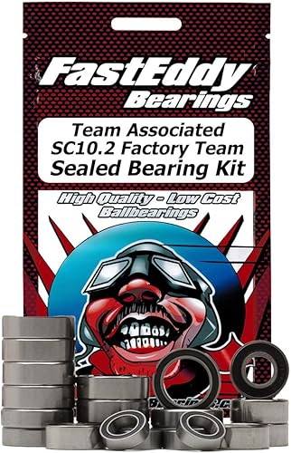 FastEddy Bearings Compatible con el kit de rodamientos sellados Team Associated SC10.2 Factory Team