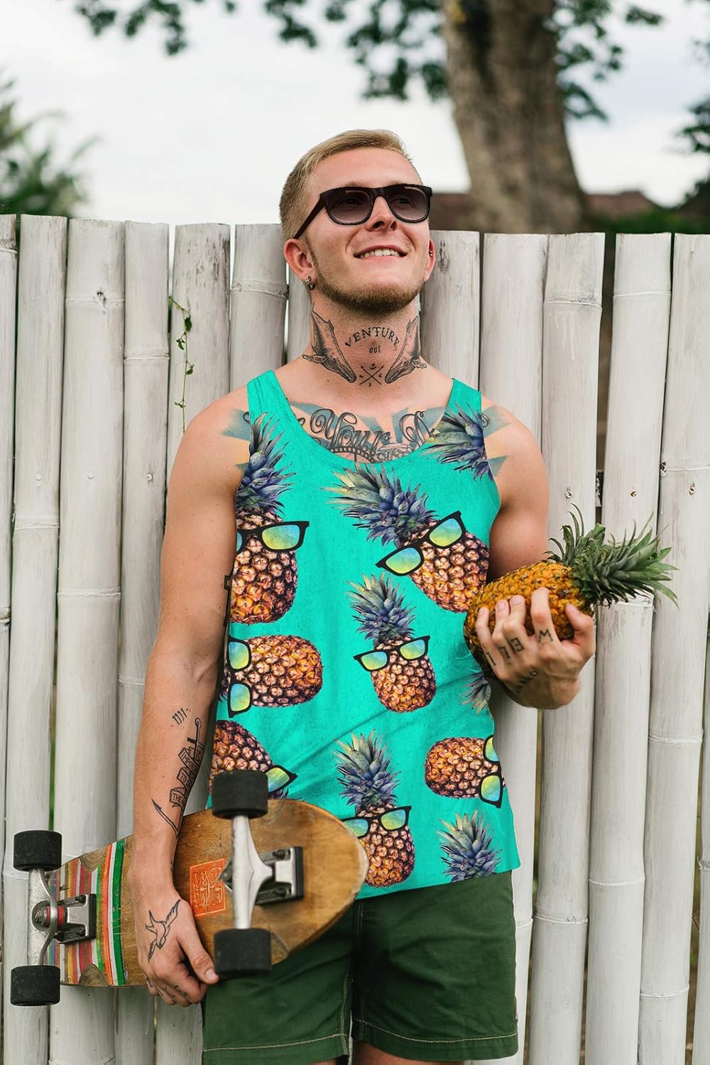 Goodstoworld Mens 3D Tank Top Novelty Graphic Breathable Quick Dry Sleeveless Beach Shirt S-4XL - Image 2