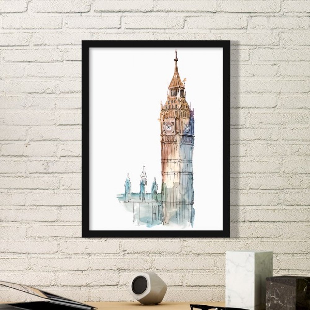 Cadre photo Big Ben Grande-Bretagne pour creer un coin londonien dans votre salon