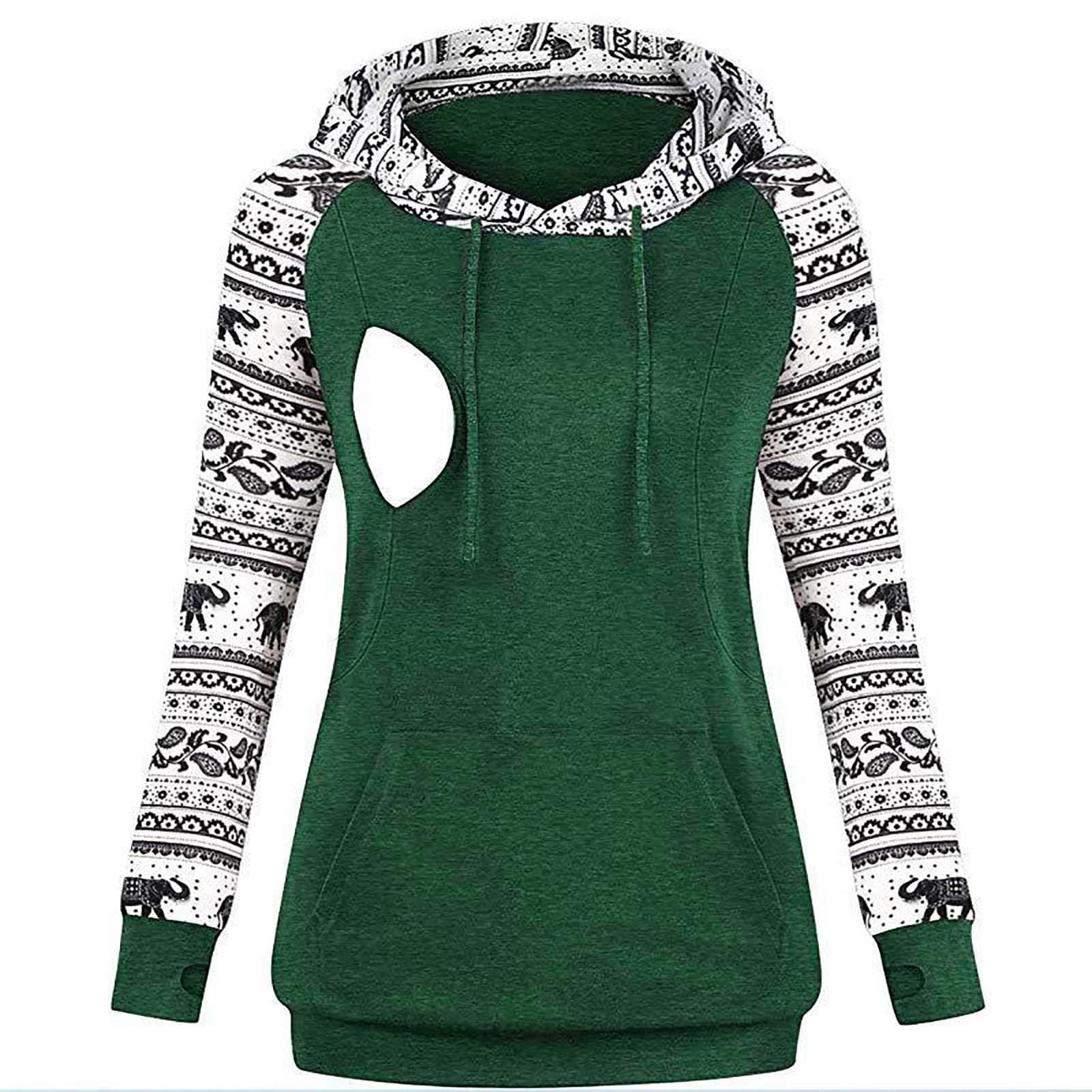 Generisch Jersey informal de lactancia con capucha para mujer