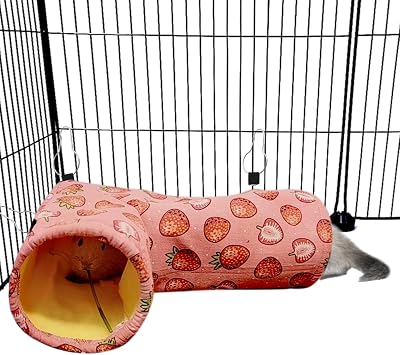 Rat Ferret Hammock Toys Cage Accessories, Guinea Pig Hideout Tunnel, Warm Bed for Rat Ferret Guinea Pig Sleep Hide and Play 3.Right Angle Tunnel
