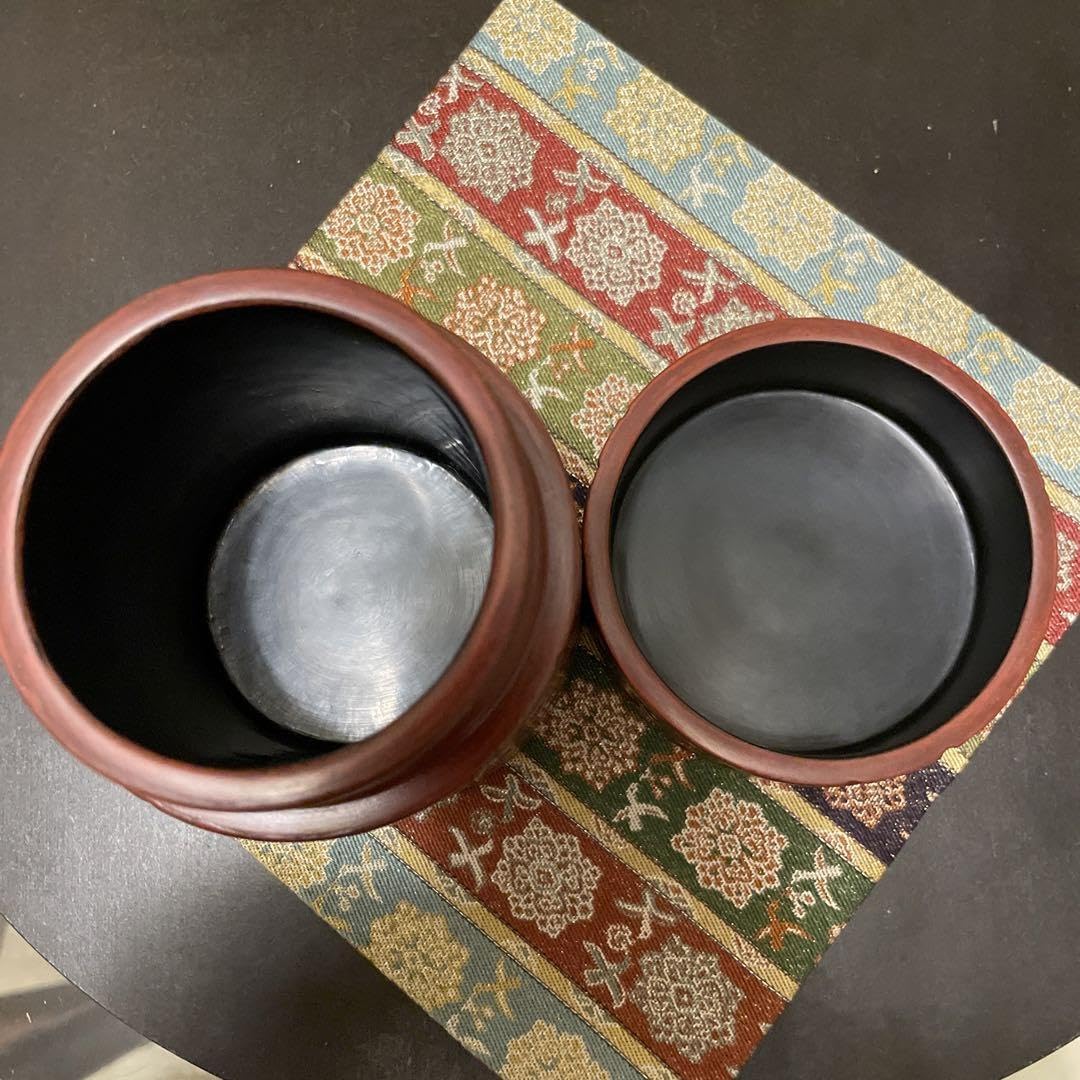 Amazon.co.jp: 鎌倉彫 茶筒 小物入れ 高さ約9センチ︎直径約7