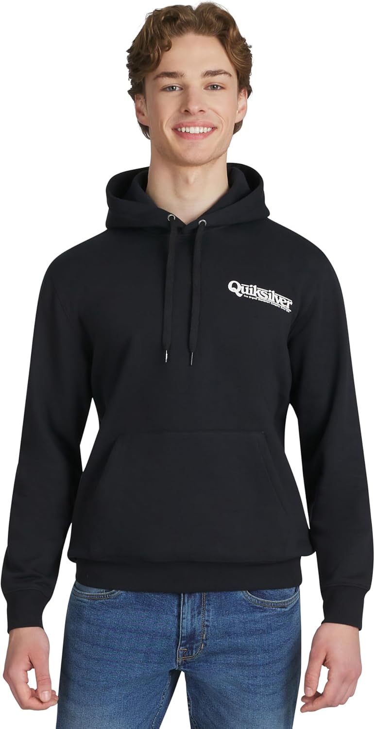 Quiksilver Men's Regular Fit Super Soft Fleece Midweight Pullover Hooded Sweatshirt