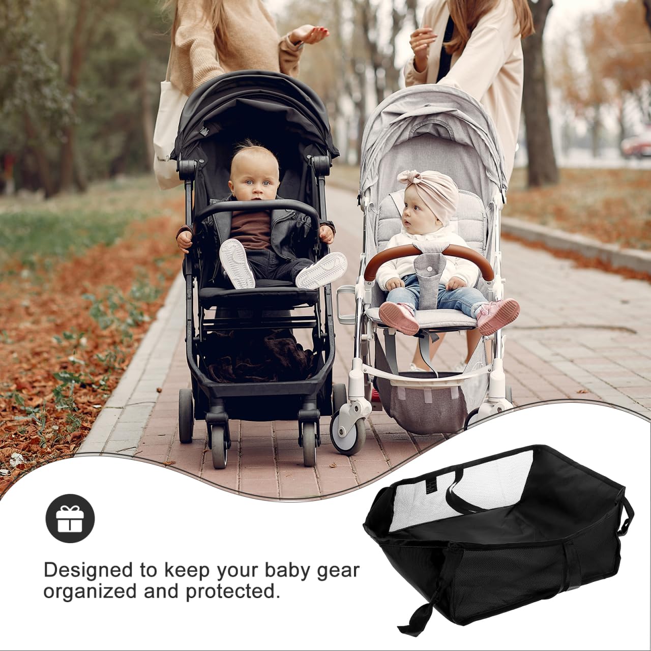 Cestino Inferiore Per Passeggino, Cestino Inferiore Per Carrozzina, Per Passeggino In Tessuto Oxford Per Lo Shopping