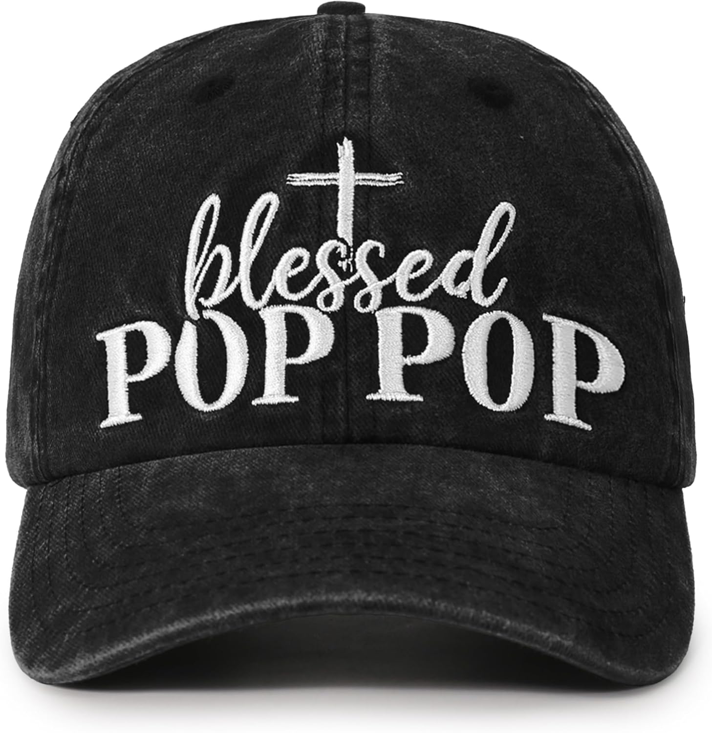 InnoBeta Blessed Pop Pop Gifts Hat for Grandpa, Poppop Gifts for Fathers Day, Christmas, Birthday, Adjustable Embroidered Baseball Cap