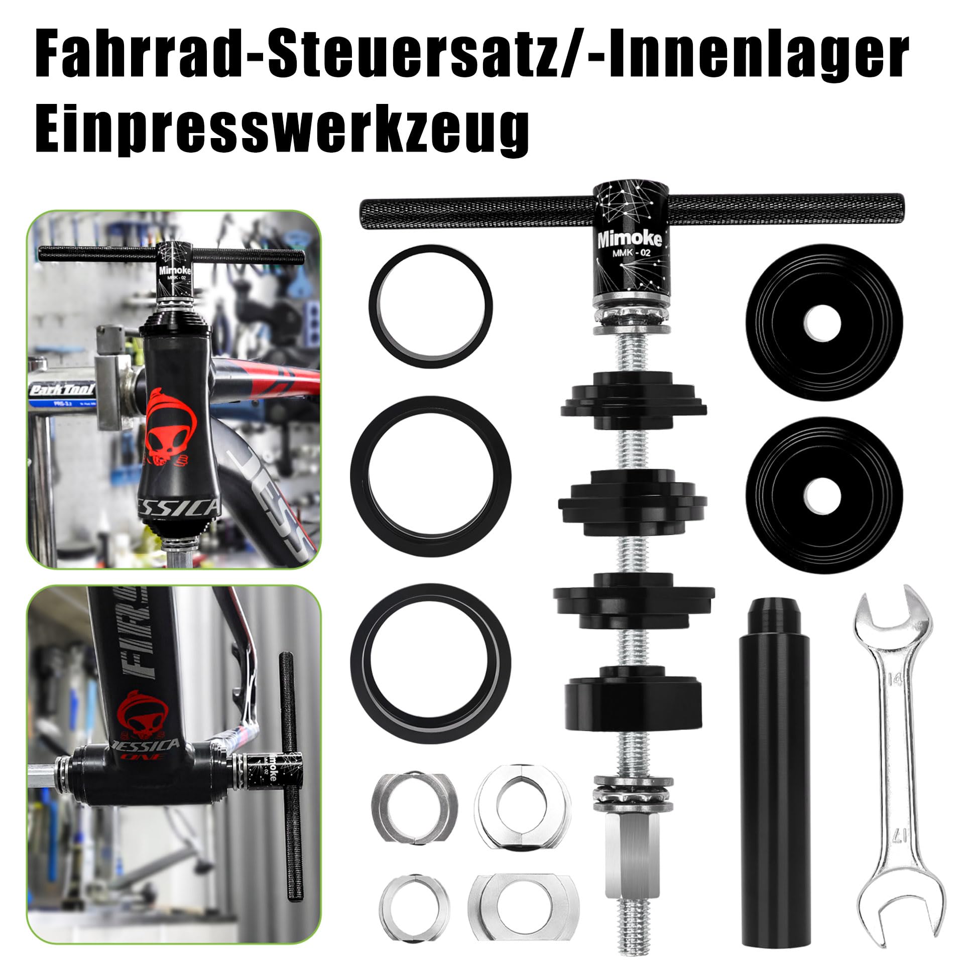 Mimoke Fahrrad Unterseite Kit zum Installieren und Entfernen der Halterung Professionelles Werkzeug für Innenlager BB86 BB30 BB91 BB92 PF30