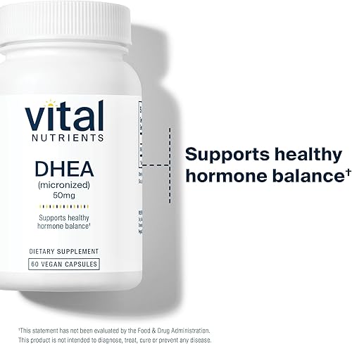 Miniatura 5 de Vital Nutrients DHEA 50mg | Suplemento vegano micronizado DHEA para mujeres y hombres | Apoya el equilibrio hormonal | Apoya el metabolismo