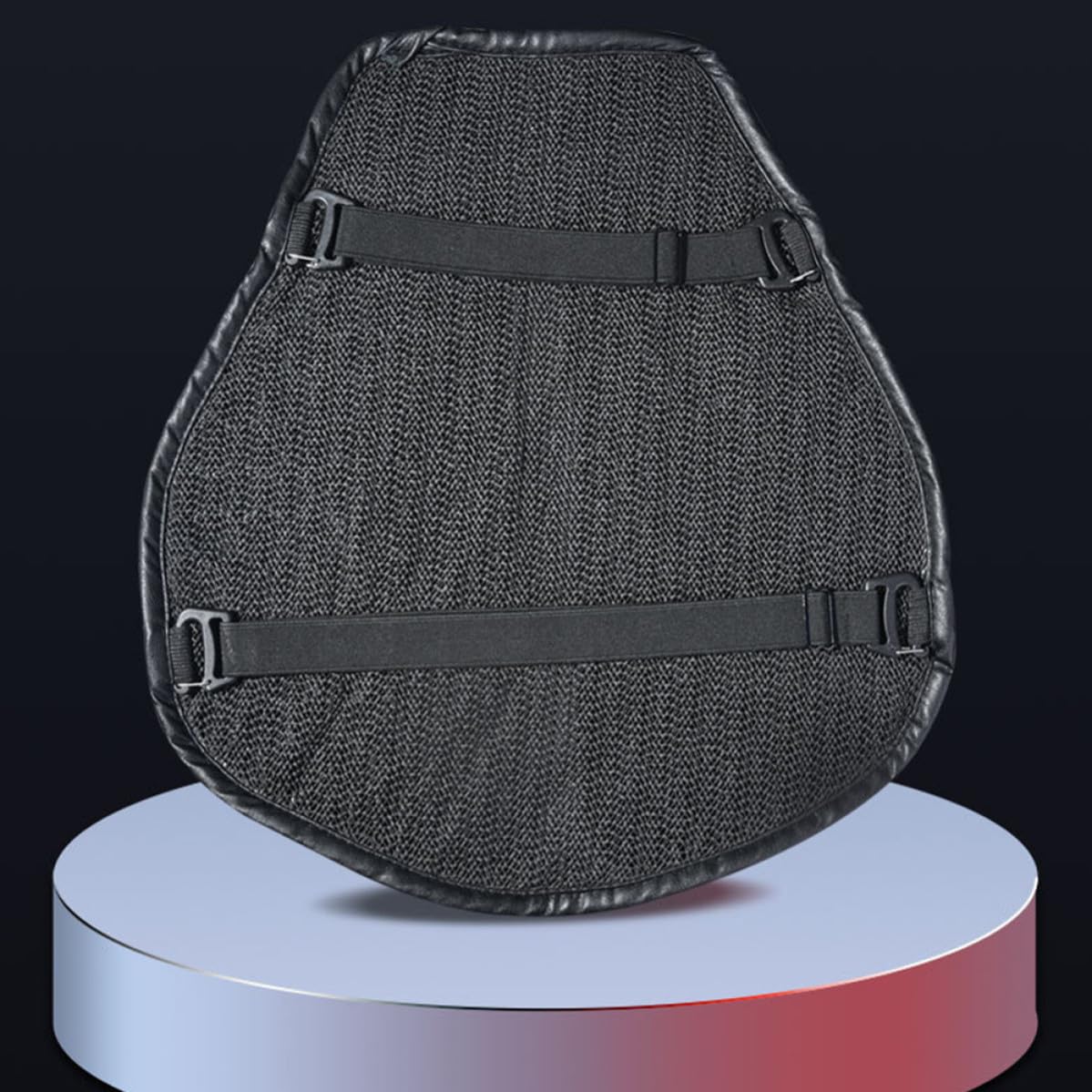 Cuscino Sella Moto Riutilizzabile in Gel, Rete e Schiuma Nero