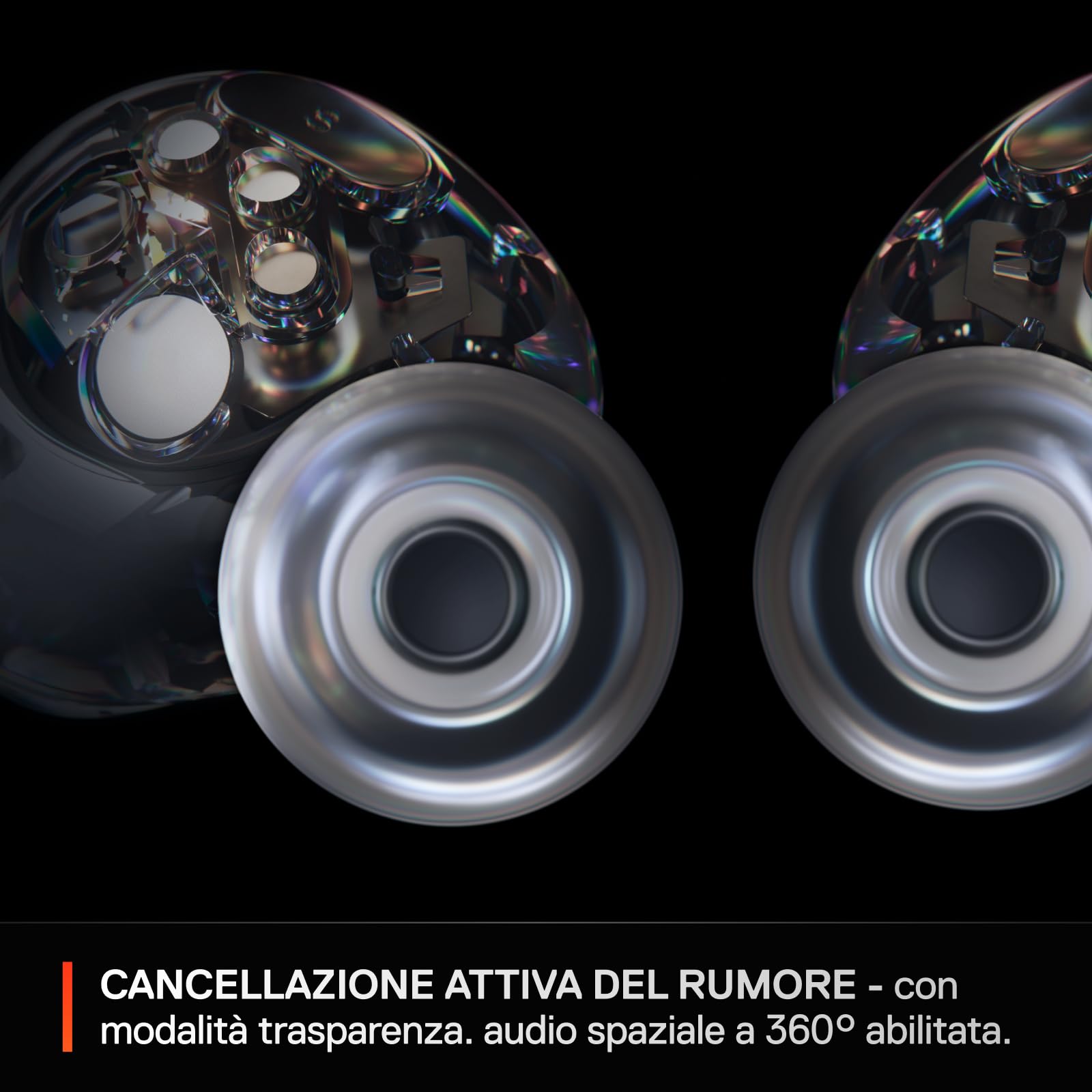 SteelSeries Arctis GameBuds™ per PlayStation - Auricolari da gioco senza fili - 2.4GHz + BT 5.3 - ANC/Trasparenza - Resistente all'acqua IP55 - Batteria 40H - Ricarica wireless - PS5,PC,Mobile -Bianco