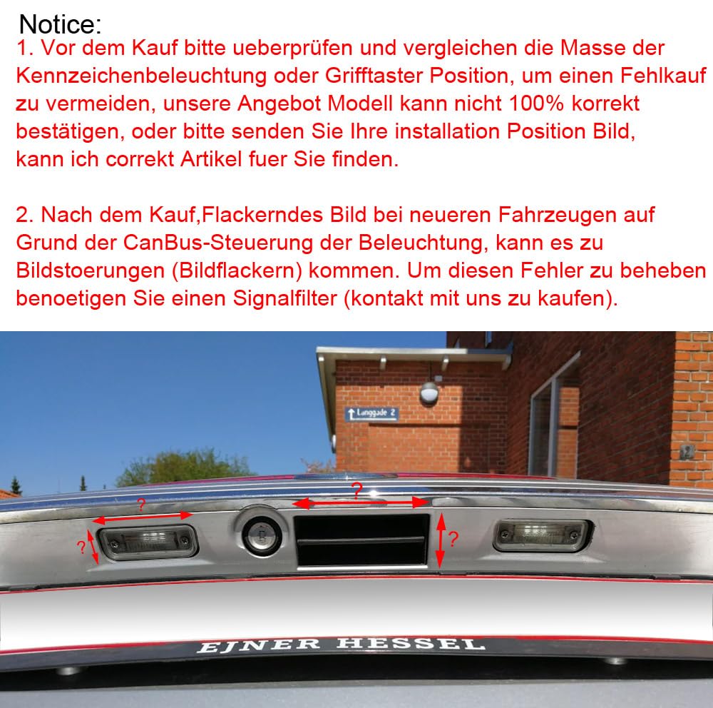 Uchwyt do bagażnika samochodowego, kamera cofania, pomoc przy parkowaniu, kolorowa kamera do bagażnika, listwa uchwytowa, otwieracz do tylnej klapy przycisku, zamiennik do Mercedes Benz Smart Fortwo