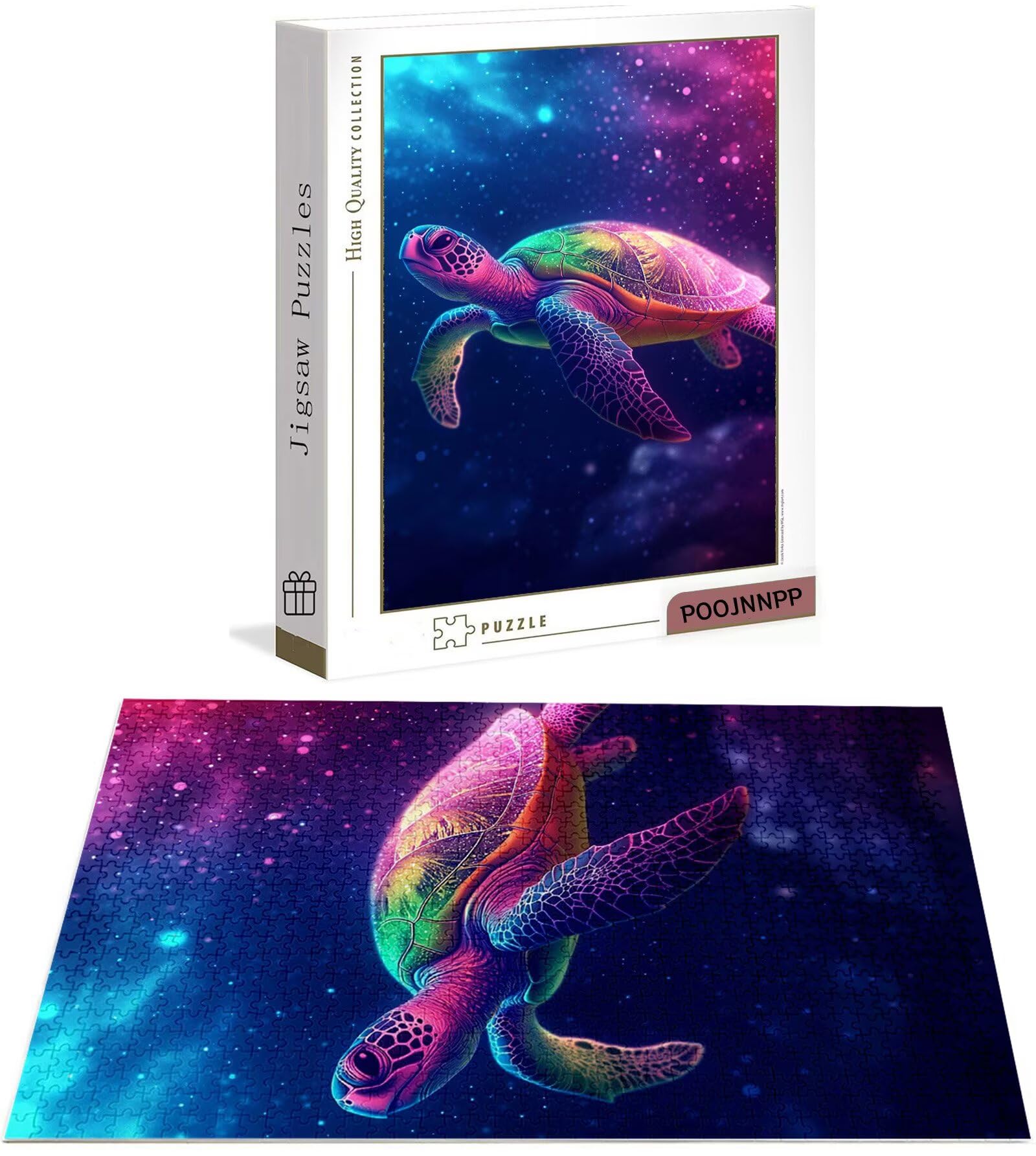 Puzzle 1500 Pezzi per Adulti, Puzzle Tartaruga marina in Legno per Adulti, Puzzles Paesaggio Impegnativi, Giochi Educativo per Famiglie, Rompecapo con Scatola per Decorazioni Casa Regalo B-7447