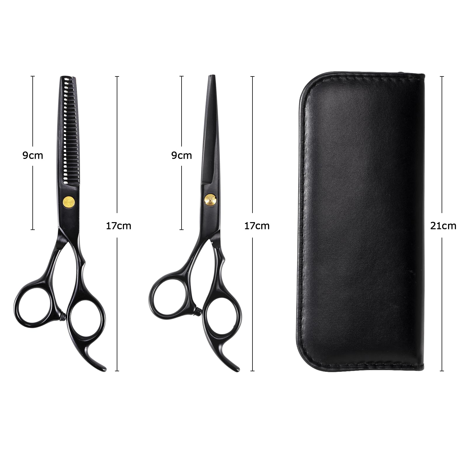 Carehabi Kit Capelli Forbici Parrucchiere Professionali Forbici per Capelli Forbice per Sfoltire i Capelli Forbici Capelli per Uomini e Donne - 12PCS