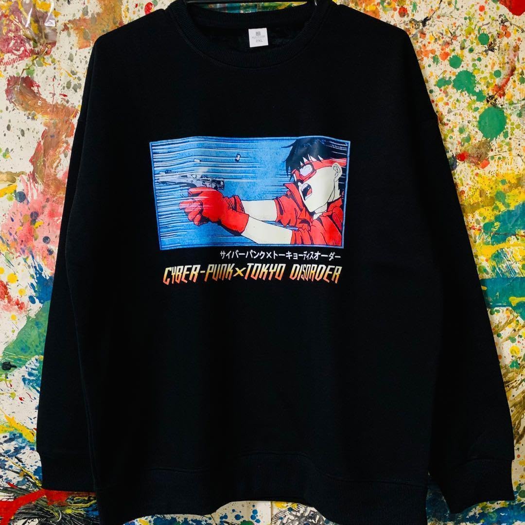 Amazon.co.jp: アキラ メンズ リプリント トレーナー ブラック AKIRA  