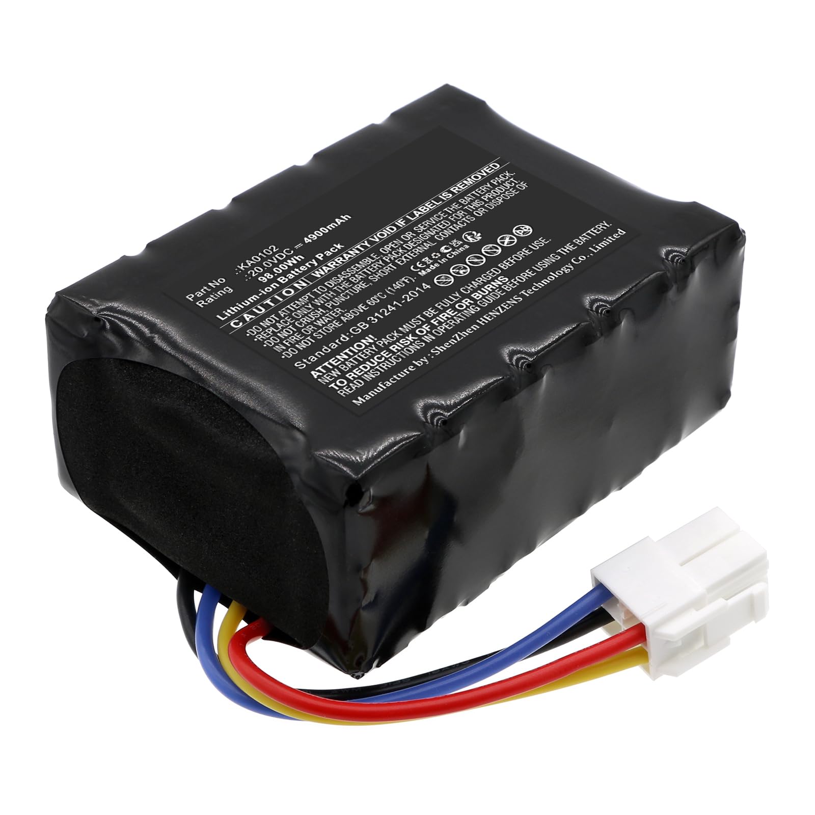 Synergy Digital Lawn Mower Battery, Compatible with Kress KR110 Lawn Mower, (Li-ion, 20V, 4900mAh) Ultra High Capacity, Replacement for Kress KA0101 Battery