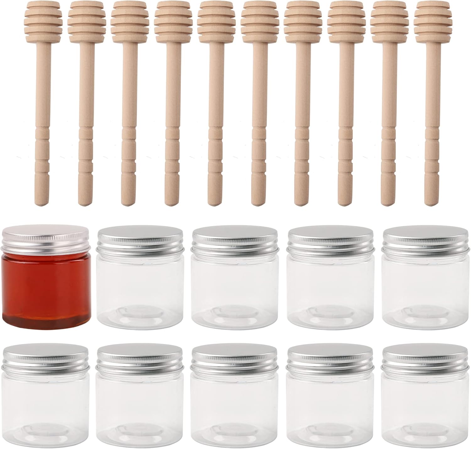 Mini Honey Jars, Honey Dipper, Honey Jars Party Favors with
